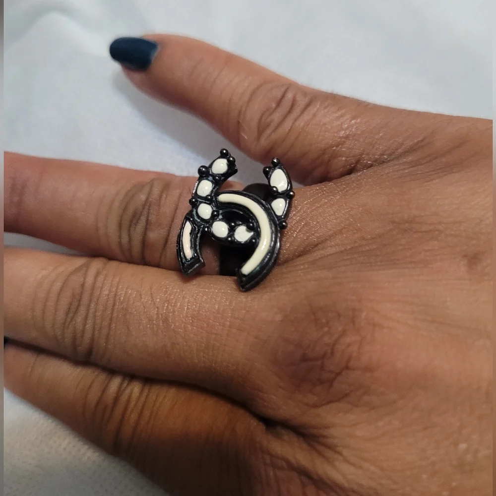 Chanel Gunmetal Ring